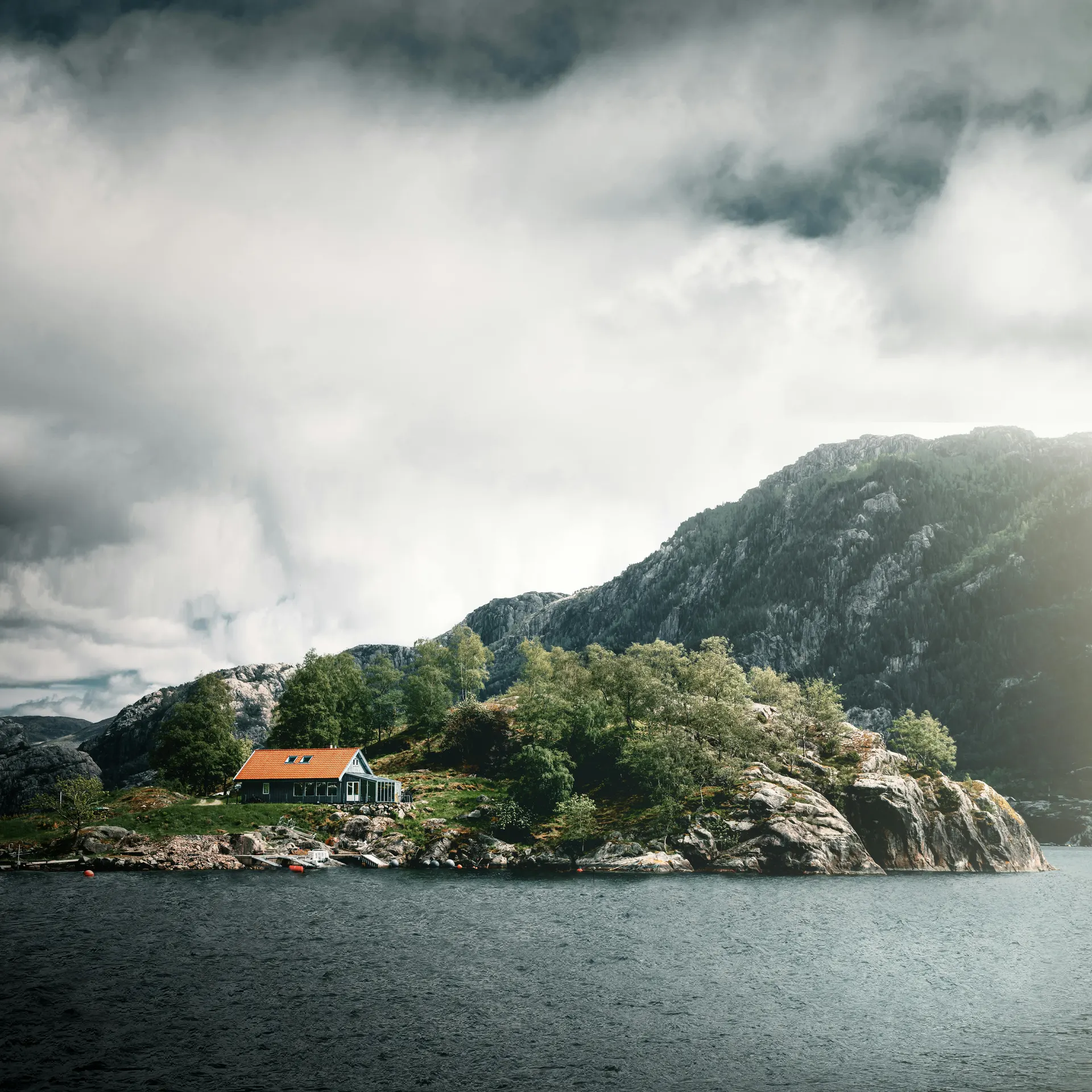 Nordische Fjordroute mit Lodge und Kaminabend